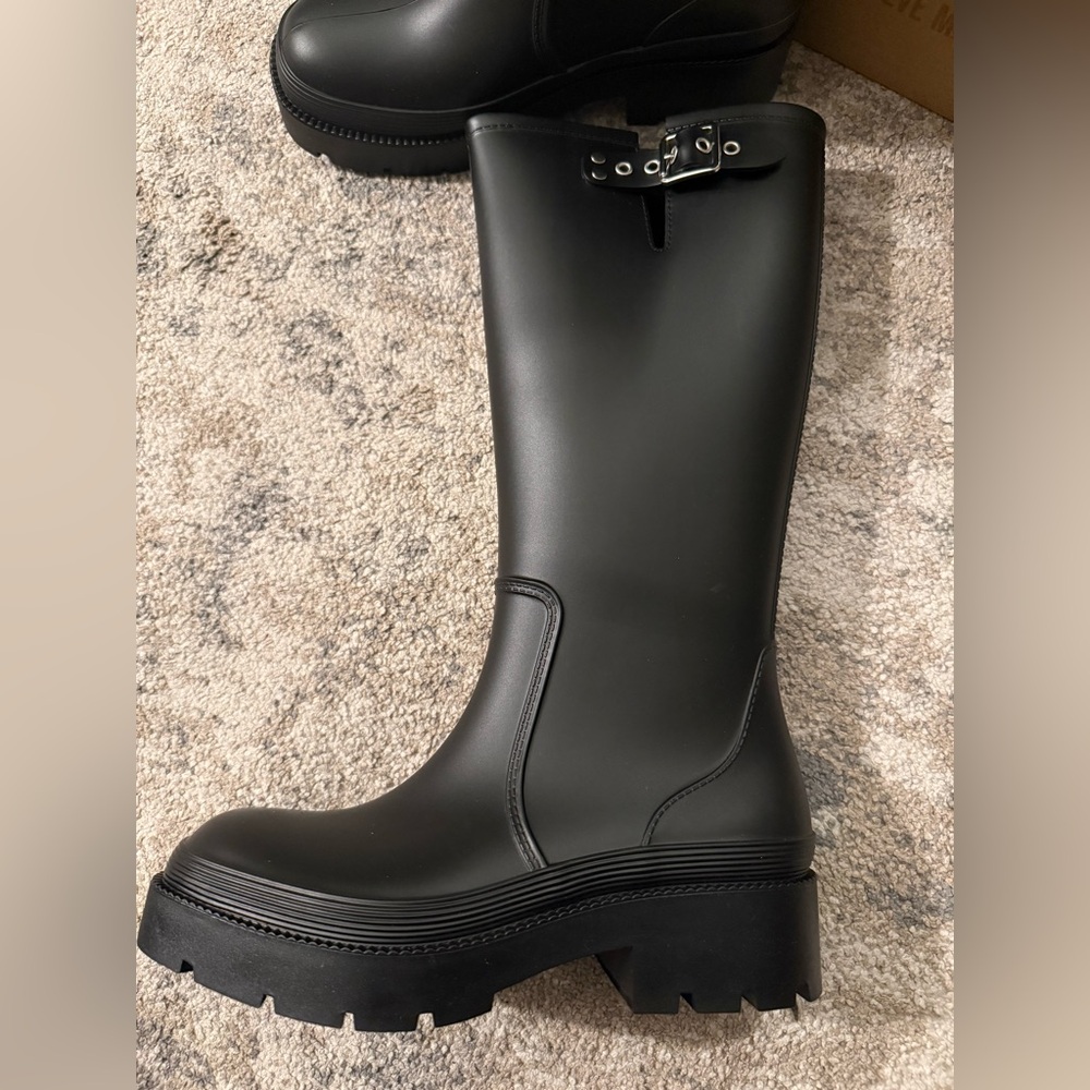 STEVE MADDEN ROCKYH20 BLACK Size 7 Rain Boot